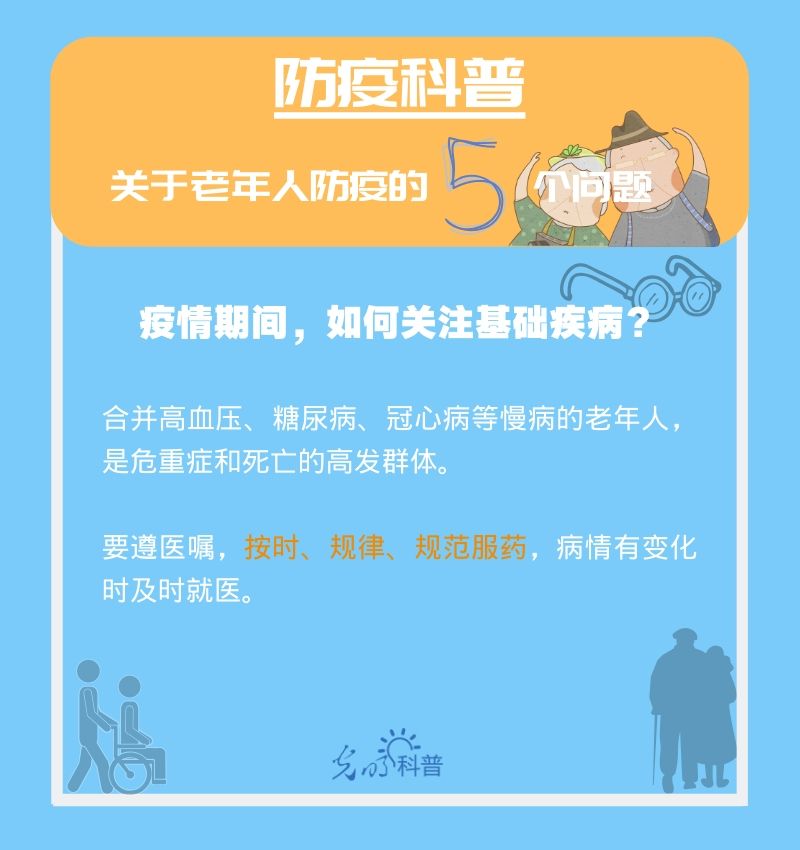 【防疫科普】高危人群注意！關(guān)于老年人防疫的5個問題